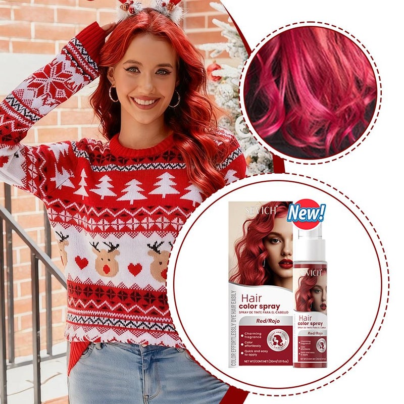 Silver Hair Dye – 30ml Temporary Color Spray, Ammonia-Free, Gentle & Easy-Rinse Formula for Dark Hair, Vibrant Silver Shade, Portable for Parties, Cosplay, Festivals (white) - Image 3